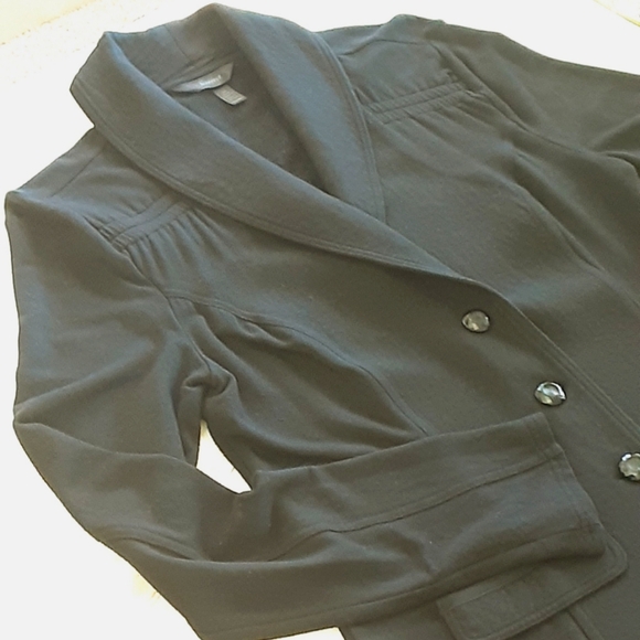 SOMA Intimates Soft Plush Black Cardigan Sweater Jacket Sz. S - Picture 5 of 6